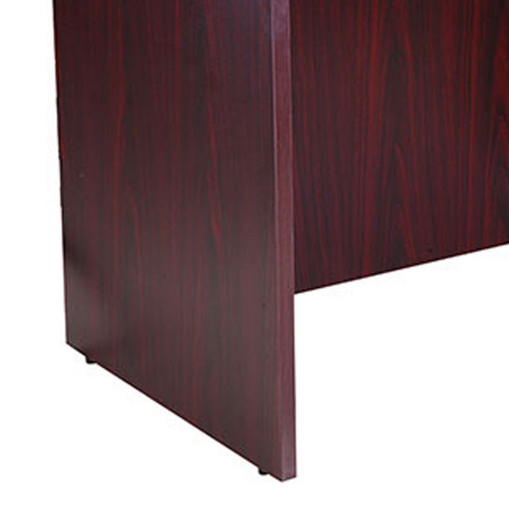 Nea Desk Shell | 48’’ Office Top | Panel Legs | Mahogany Red Wood BM340741