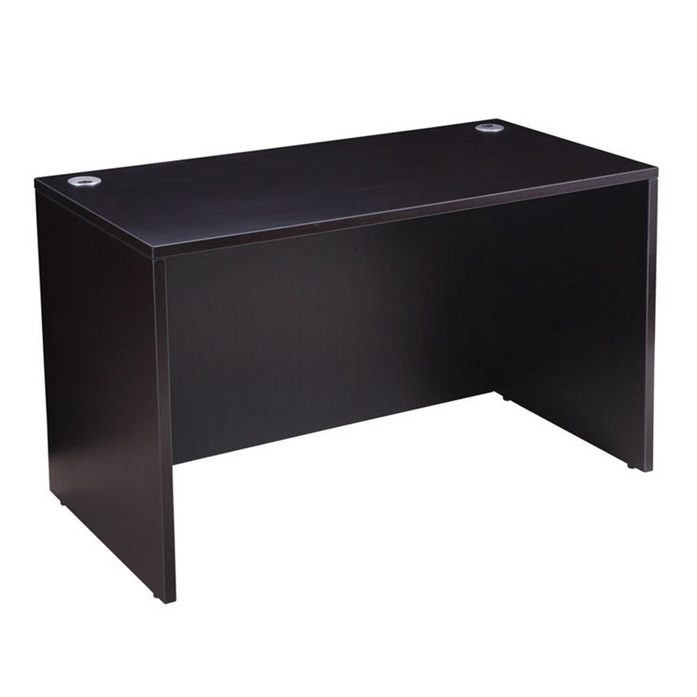 Nea Desk Shell | 48’’ Office Top | Panel Legs | Mocha Brown Wood BM340742