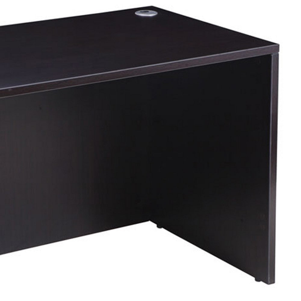 Nea Desk Shell | 48’’ Office Top | Panel Legs | Mocha Brown Wood BM340742