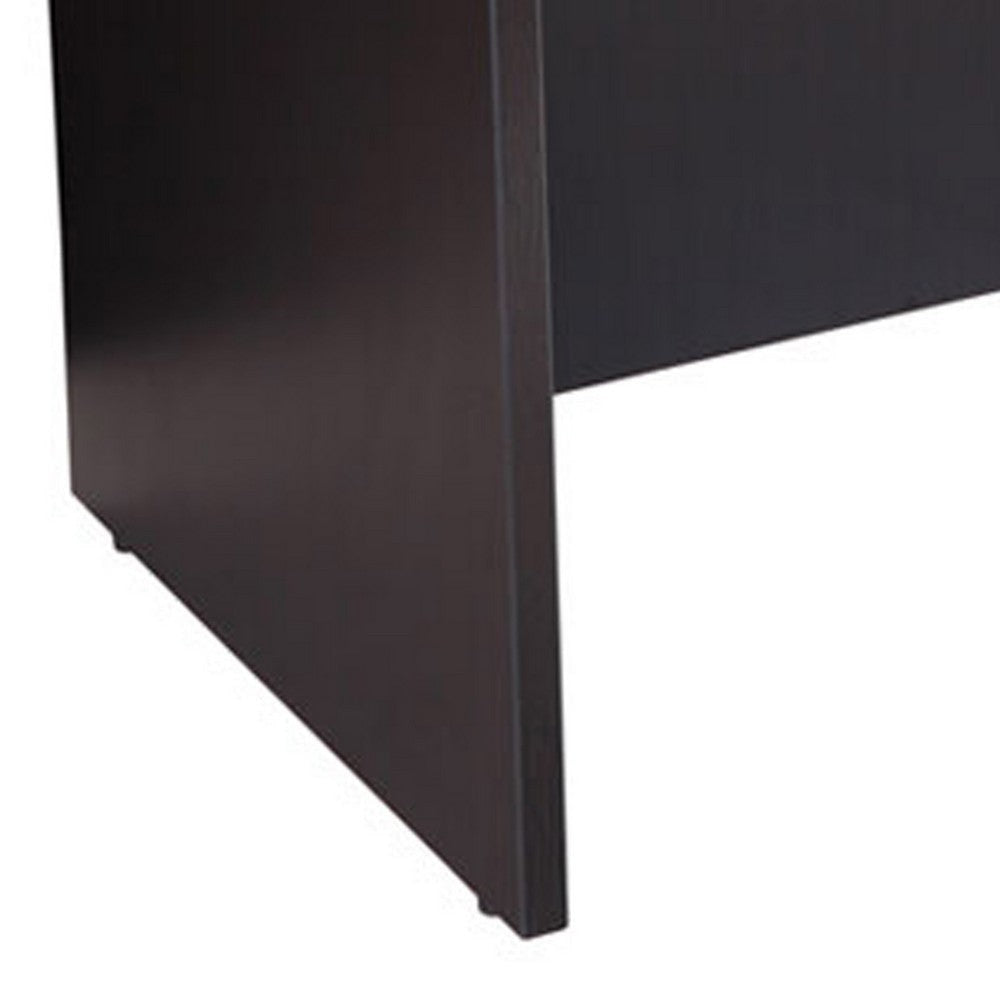 Nea Desk Shell | 48’’ Office Top | Panel Legs | Mocha Brown Wood BM340742
