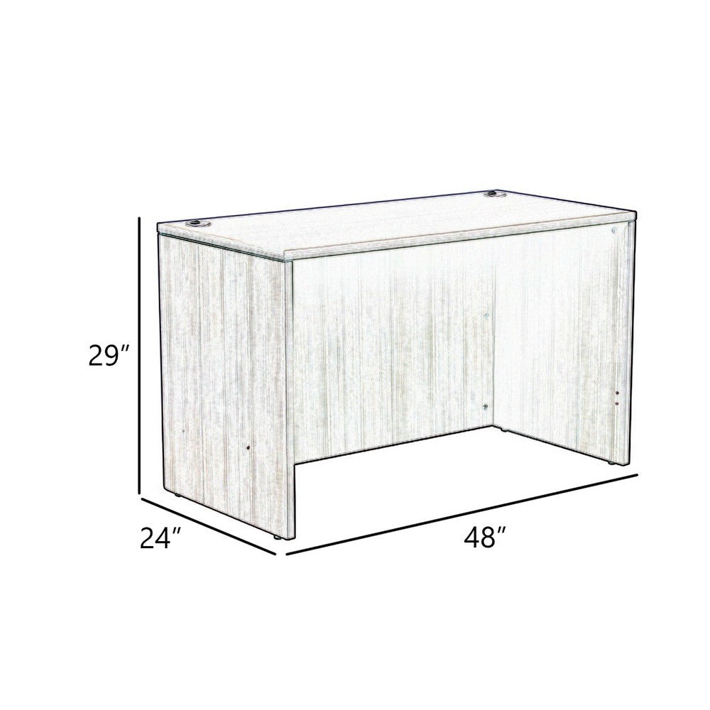 Nea Desk Shell | 48’’ Office Top | Panel Legs | Mocha Brown Wood BM340742
