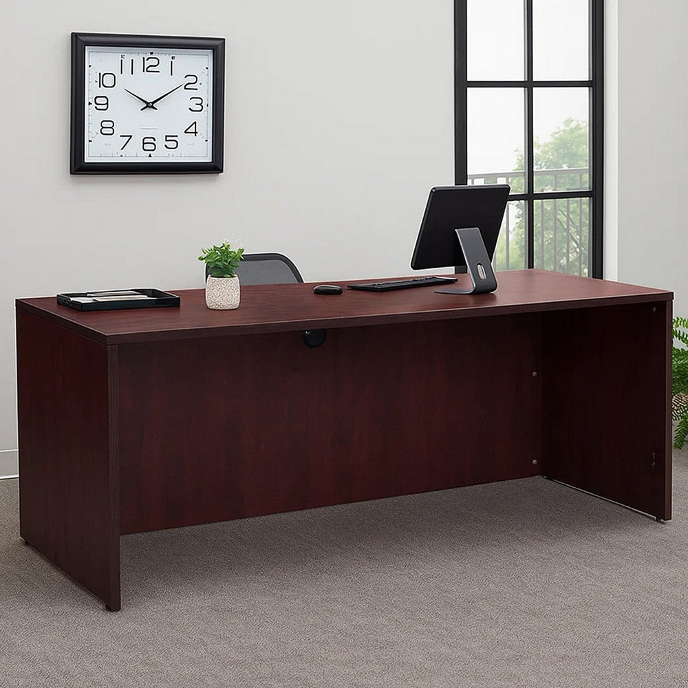 Reo Credenza | 66’’ Rectangular Top | Panel Legs | Mahogany Red Wood BM340744