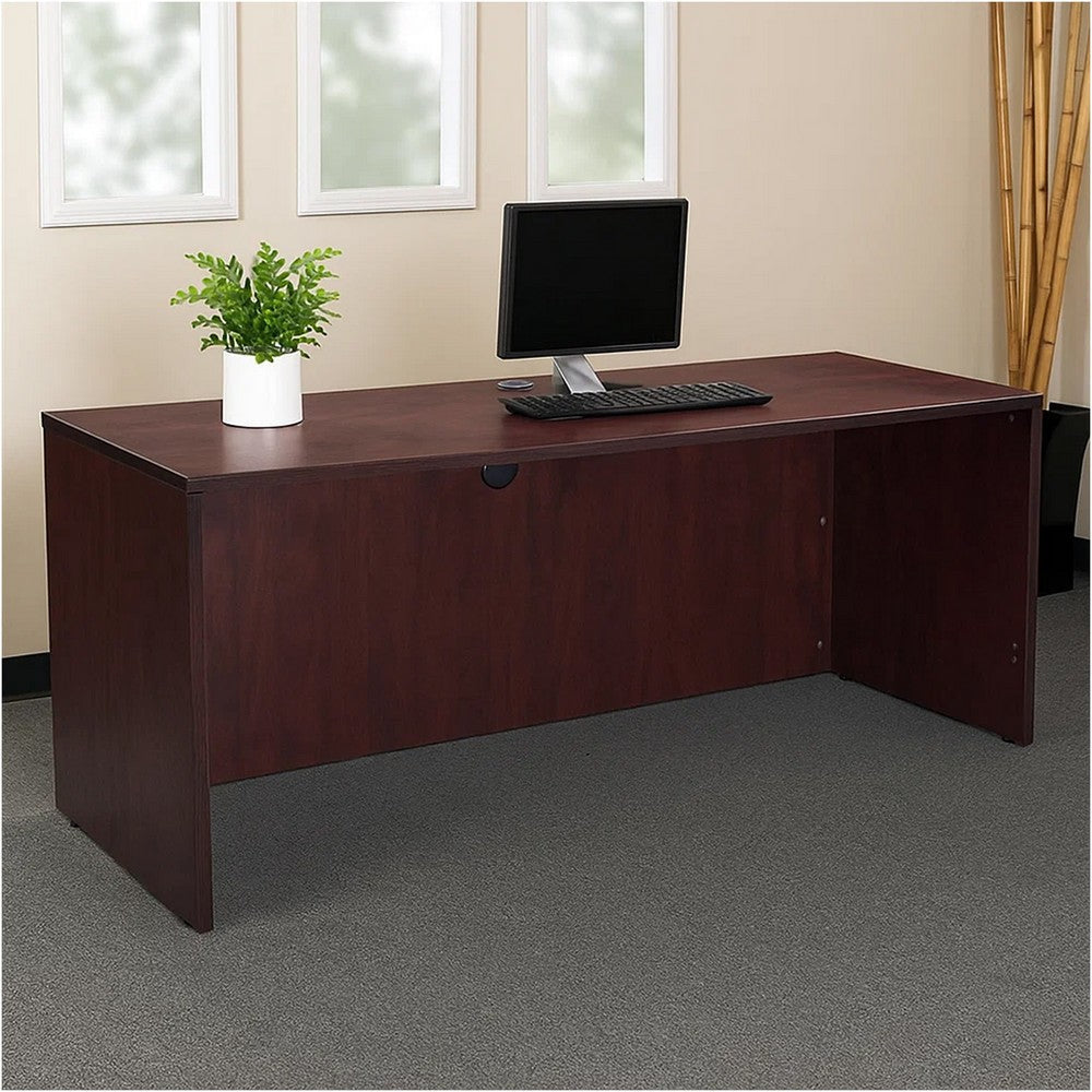 Reo Credenza | 66’’ Rectangular Top | Panel Legs | Mahogany Red Wood BM340744