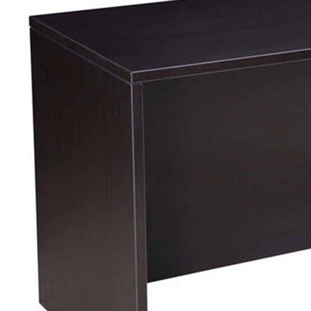Reo Credenza | 66’’ Rectangular Top | Panel Legs | Mocha Brown Wood BM340745