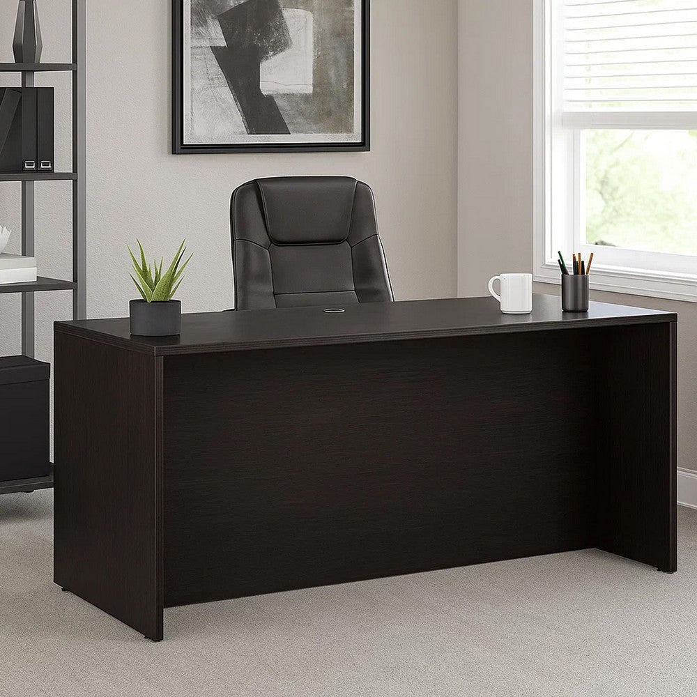 Reo Credenza | 66’’ Rectangular Top | Panel Legs | Mocha Brown Wood BM340745