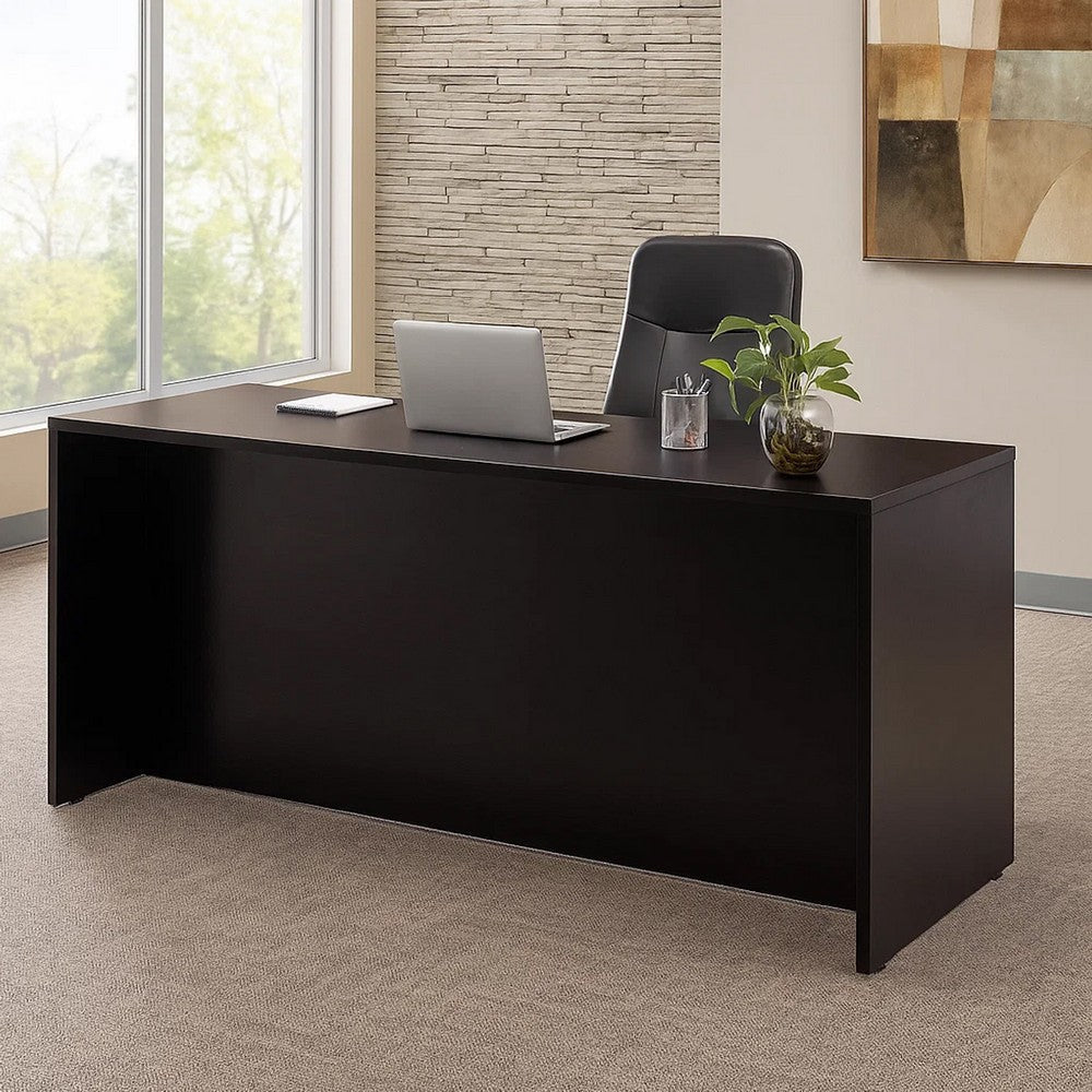 Reo Credenza | 66’’ Rectangular Top | Panel Legs | Mocha Brown Wood BM340745