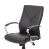 Roe Executive Swivel Chair | High Back Black Faux Leather | Chrome Metal BM340748