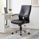 Roe Executive Swivel Chair | High Back Black Faux Leather | Chrome Metal BM340748