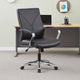 Roe Executive Swivel Chair | High Back Black Faux Leather | Chrome Metal