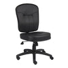 Sera Modern Task Chair | Mid Back Black LeatherPlus | Large Cushions BM340753
