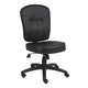 Sera Modern Task Chair | Mid Back Black LeatherPlus | Large Cushions BM340753