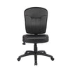 Sera Modern Task Chair | Mid Back Black LeatherPlus | Large Cushions BM340753