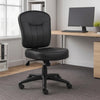Sera Modern Task Chair | Mid Back Black LeatherPlus | Large Cushions BM340753