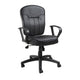 Sera Executive Office Task Chair | Loop Arms | Mid Back Black LeatherPlus BM340754