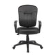 Sera Executive Office Task Chair | Loop Arms | Mid Back Black LeatherPlus BM340754