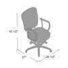 Sera Executive Office Task Chair | Loop Arms | Mid Back Black LeatherPlus BM340754