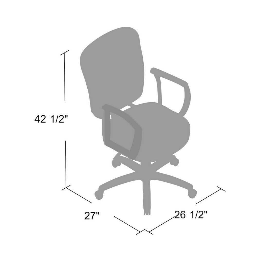 Sera Executive Office Task Chair | Loop Arms | Mid Back Black LeatherPlus BM340754