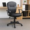 Sera Executive Office Task Chair | Loop Arms | Mid Back Black LeatherPlus BM340754