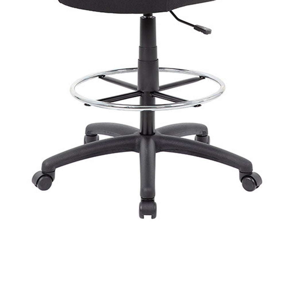 Mea Drafting Stool Chair | Adjustable Height | Black Mesh | Chrome Footring BM340755