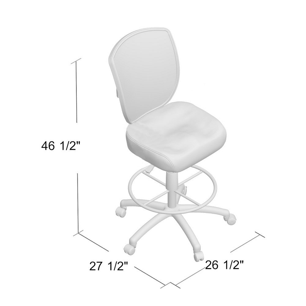 Mea Drafting Stool Chair | Adjustable Height | Black Mesh | Chrome Footring BM340755