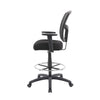 Mea Drafting Stool Chair | Adjustable Arms | Black Mesh | Chrome Footring BM340756