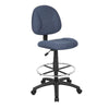 Jea Drafting Stool Chair | Blue Tweed | Contoured Back & Footring BM340757