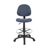 Jea Drafting Stool Chair | Blue Tweed | Contoured Back & Footring BM340757