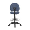 Jea Drafting Stool Chair | Blue Tweed | Contoured Back & Footring BM340757