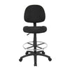 Jea Drafting Stool Chair | Black Tweed | Contoured Back & Footring BM340758