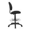 Jea Drafting Stool Chair | Black Tweed | Contoured Back & Footring BM340758