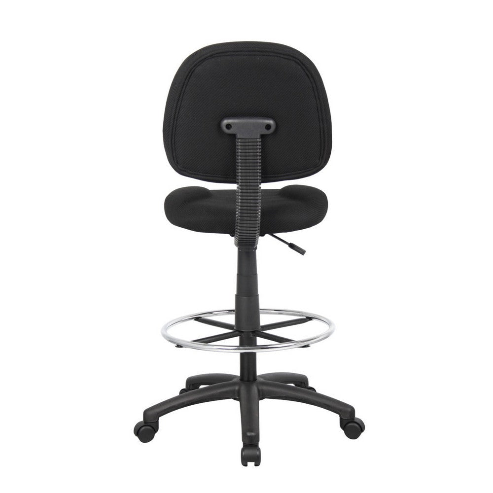 Jea Drafting Stool Chair | Black Tweed | Contoured Back & Footring BM340758