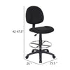 Jea Drafting Stool Chair | Black Tweed | Contoured Back & Footring BM340758