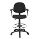 Jea Drafting Stool Chair | Adjustable Arms | Black Tweed | Round Footring BM340762