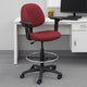 Jea Drafting Stool Chair | Adjustable | Burgundy Red Tweed | Round Footring BM340763