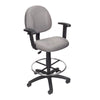 Jea Drafting Stool Chair | Adjustable | Gray Tweed | Round Footring BM340764
