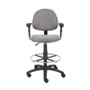 Jea Drafting Stool Chair | Adjustable | Gray Tweed | Round Footring BM340764