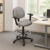 Jea Drafting Stool Chair | Adjustable | Gray Tweed | Round Footring BM340764