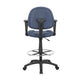 Jea Drafting Stool Chair | Loop Arms | Blue Tweed | Round Footring BM340765