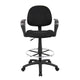 Jea Drafting Stool Chair | Loop Arms | Black Tweed | Round Footring BM340766