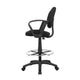 Jea Drafting Stool Chair | Loop Arms | Black Tweed | Round Footring BM340766