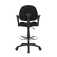 Jea Drafting Stool Chair | Loop Arms | Black Tweed | Round Footring BM340766
