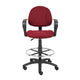 Jea Drafting Stool Chair | Loop Arms | Burgundy Red Tweed | Round Footring BM340767