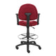 Jea Drafting Stool Chair | Loop Arms | Burgundy Red Tweed | Round Footring BM340767