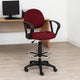 Jea Drafting Stool Chair | Loop Arms | Burgundy Red Tweed | Round Footring BM340767