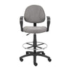 Jea Drafting Stool Chair | Loop Arms | Gray Tweed | Round Footring BM340768