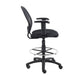 Rea Drafting Stool Chair | Adjustable Arms | Black Mesh | Chrome Footring BM340769