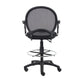 Rea Drafting Stool Chair | Adjustable Arms | Black Mesh | Chrome Footring BM340769
