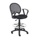 Rea Drafting Stool Chair | Loop Arms | Black Mesh | Chrome Footring BM340770