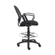 Rea Drafting Stool Chair | Loop Arms | Black Mesh | Chrome Footring BM340770