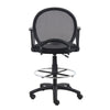 Rea Drafting Stool Chair | Loop Arms | Black Mesh | Chrome Footring BM340770